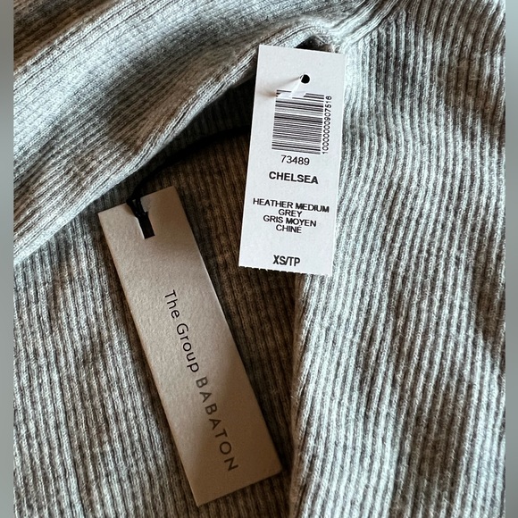 The group babaton chelsea Henley sweater dress xs Heather grey - Picture 7 of 8